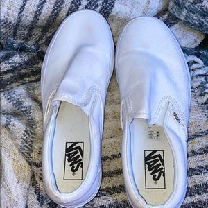 white slip on vans